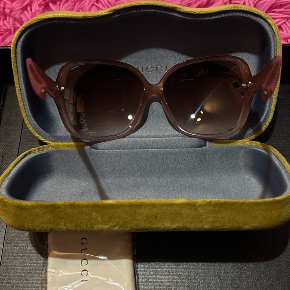 Gucci Oversized Square Dark Brown Sunglasses - Picture 8 of 13